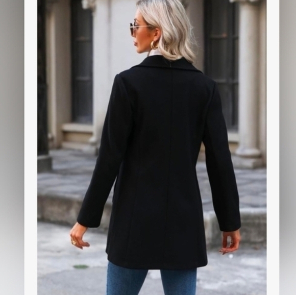 Seta T Winter Coats For Women Overcoat Long Sleeve Button Front Pocket Side Over - Picture 3 of 7